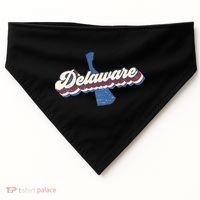 State Of Delaware Retro Logo USA-Made Doggie Bandana thumb 0
