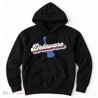 State Of Delaware Retro Logo Hoodie thumb 0