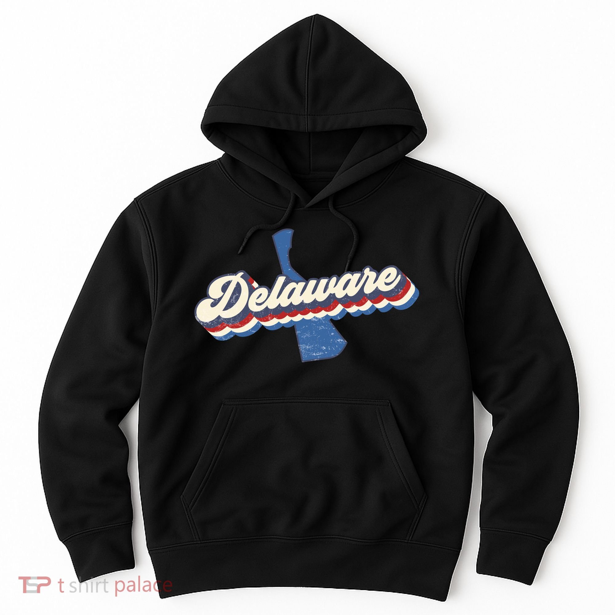 State Of Delaware Retro Logo Hoodie