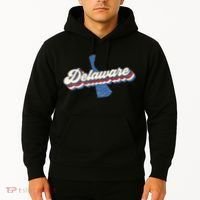 State Of Delaware Retro Logo Hoodie thumb 2