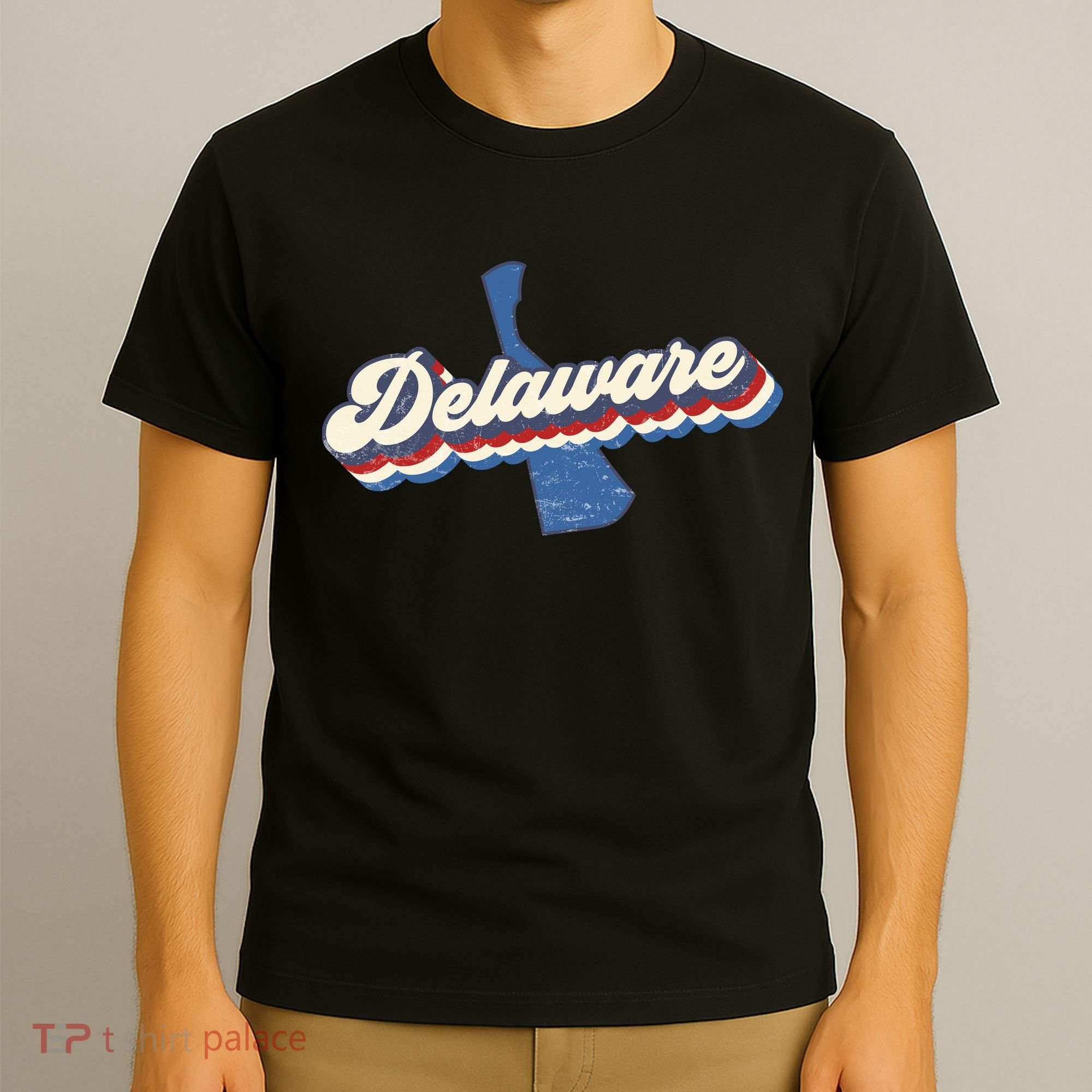 State Of Delaware Retro Logo T-Shirt