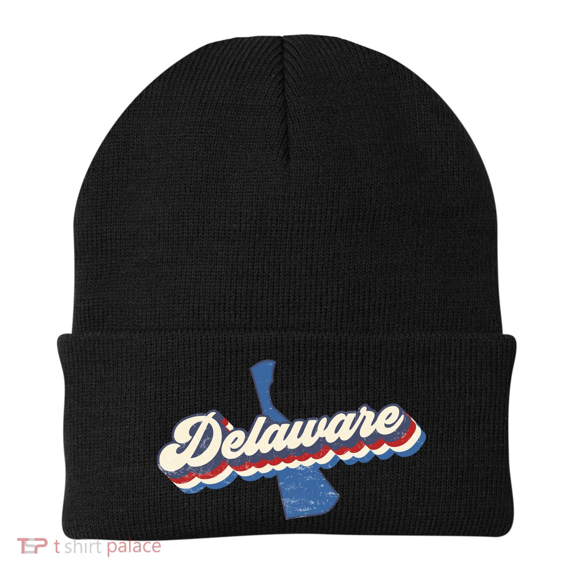State Of Delaware Retro Logo Beanie