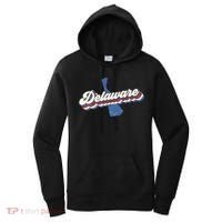 State Of Delaware Retro Logo Women's Hoodie thumb 0