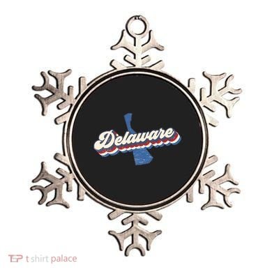 State Of Delaware Retro Logo Ornament