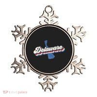 State Of Delaware Retro Logo Ornament thumb 0