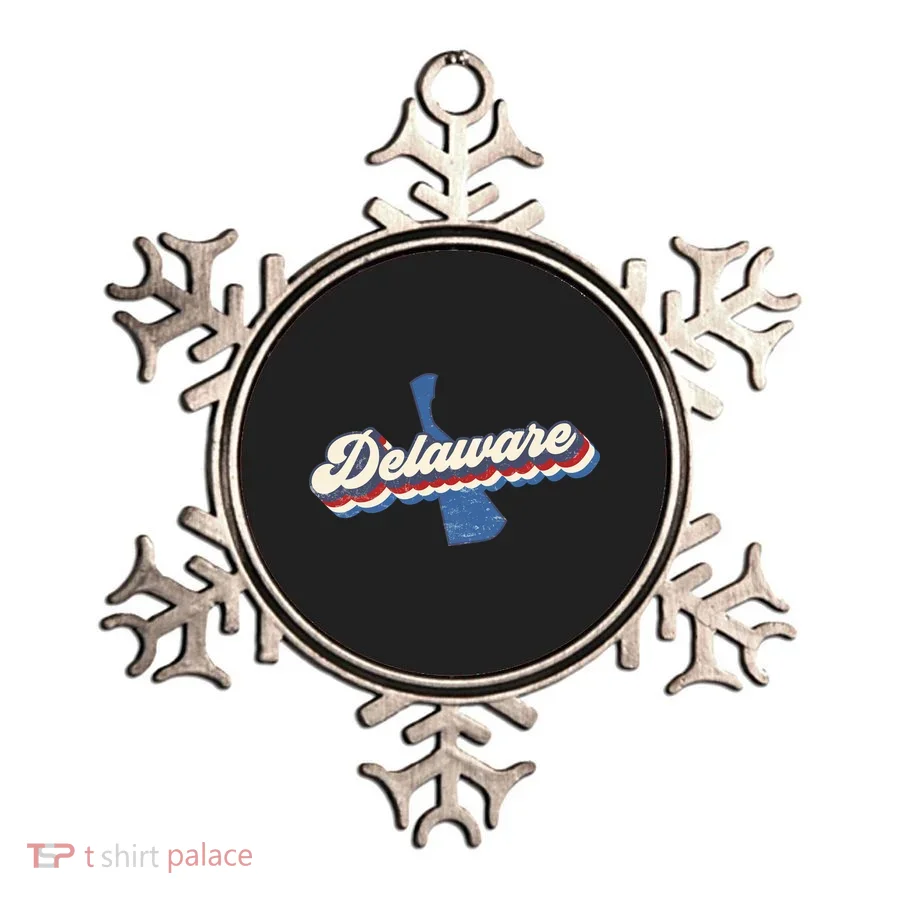State Of Delaware Retro Logo Ornament