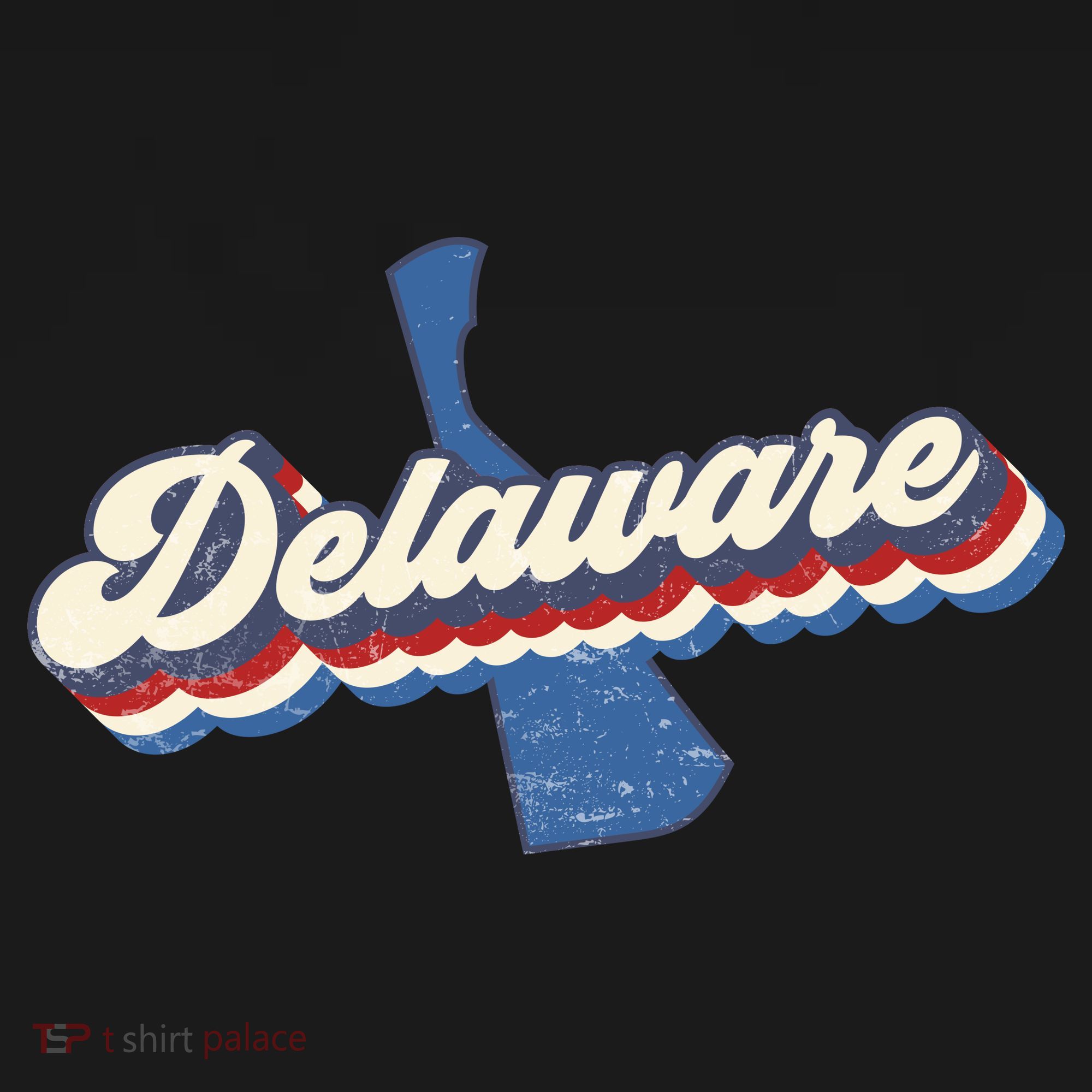 State Of Delaware Retro Logo Ornament