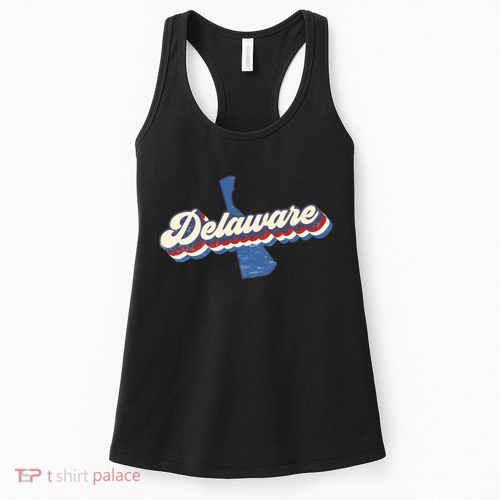 State Of Delaware Retro Logo Women's Tank Top