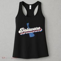 State Of Delaware Retro Logo Women's Tank Top thumb 3