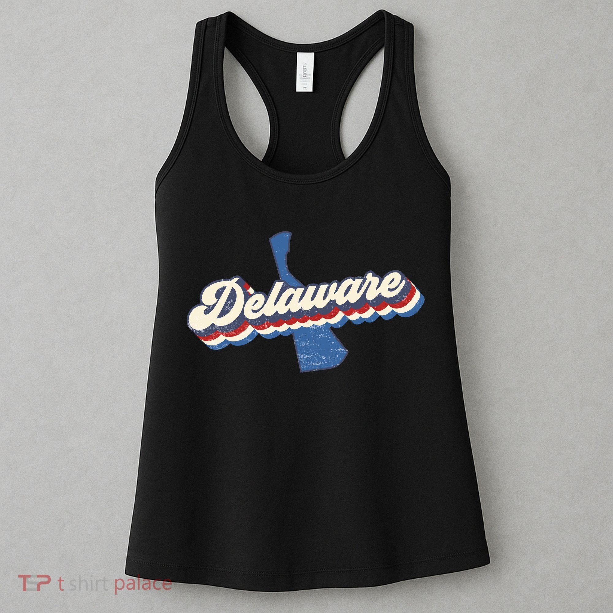 State Of Delaware Retro Logo Women's Tank Top