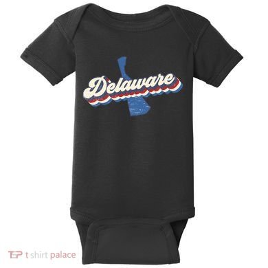 State Of Delaware Retro Logo Baby Bodysuit