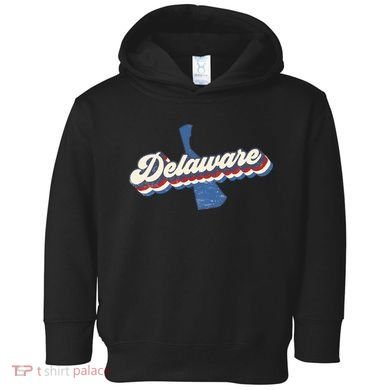 State Of Delaware Retro Logo Toddler Hoodie