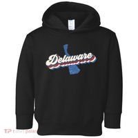 State Of Delaware Retro Logo Toddler Hoodie thumb 0