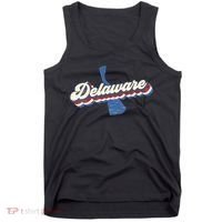 State Of Delaware Retro Logo Tank Top thumb 0