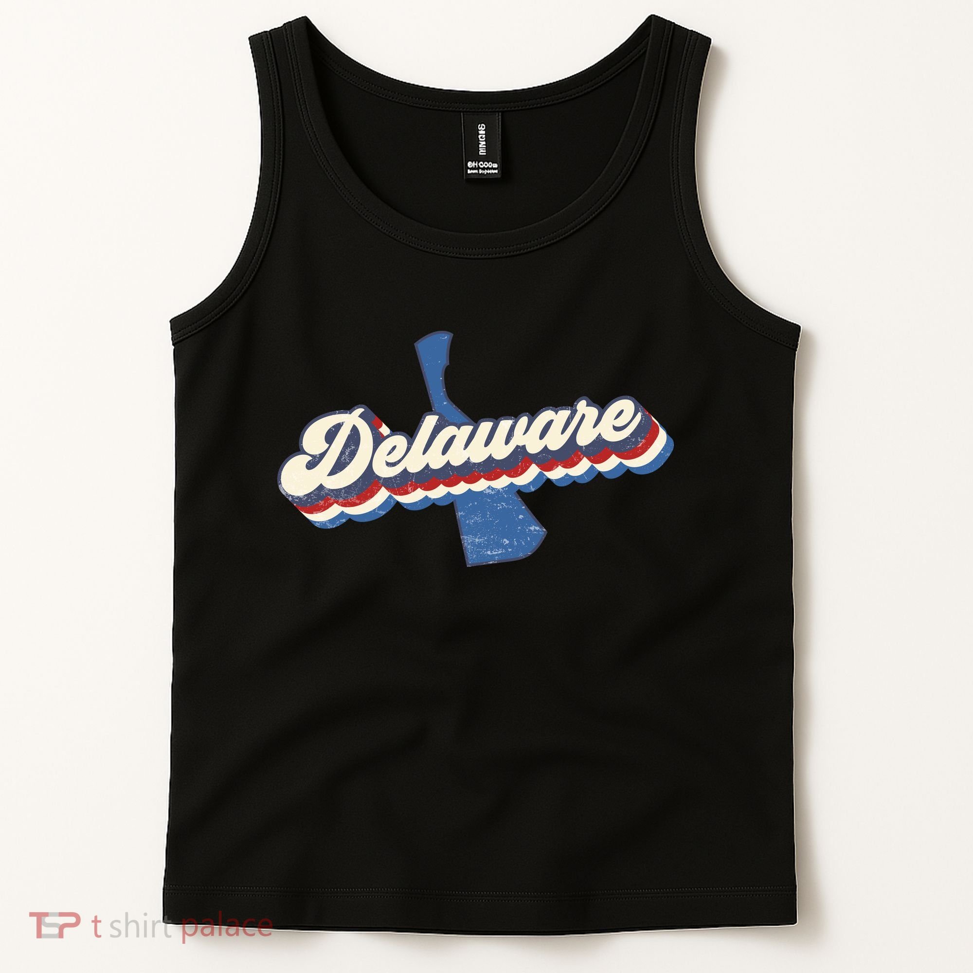 State Of Delaware Retro Logo Tank Top