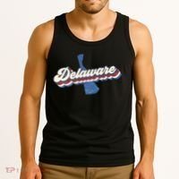 State Of Delaware Retro Logo Tank Top thumb 3