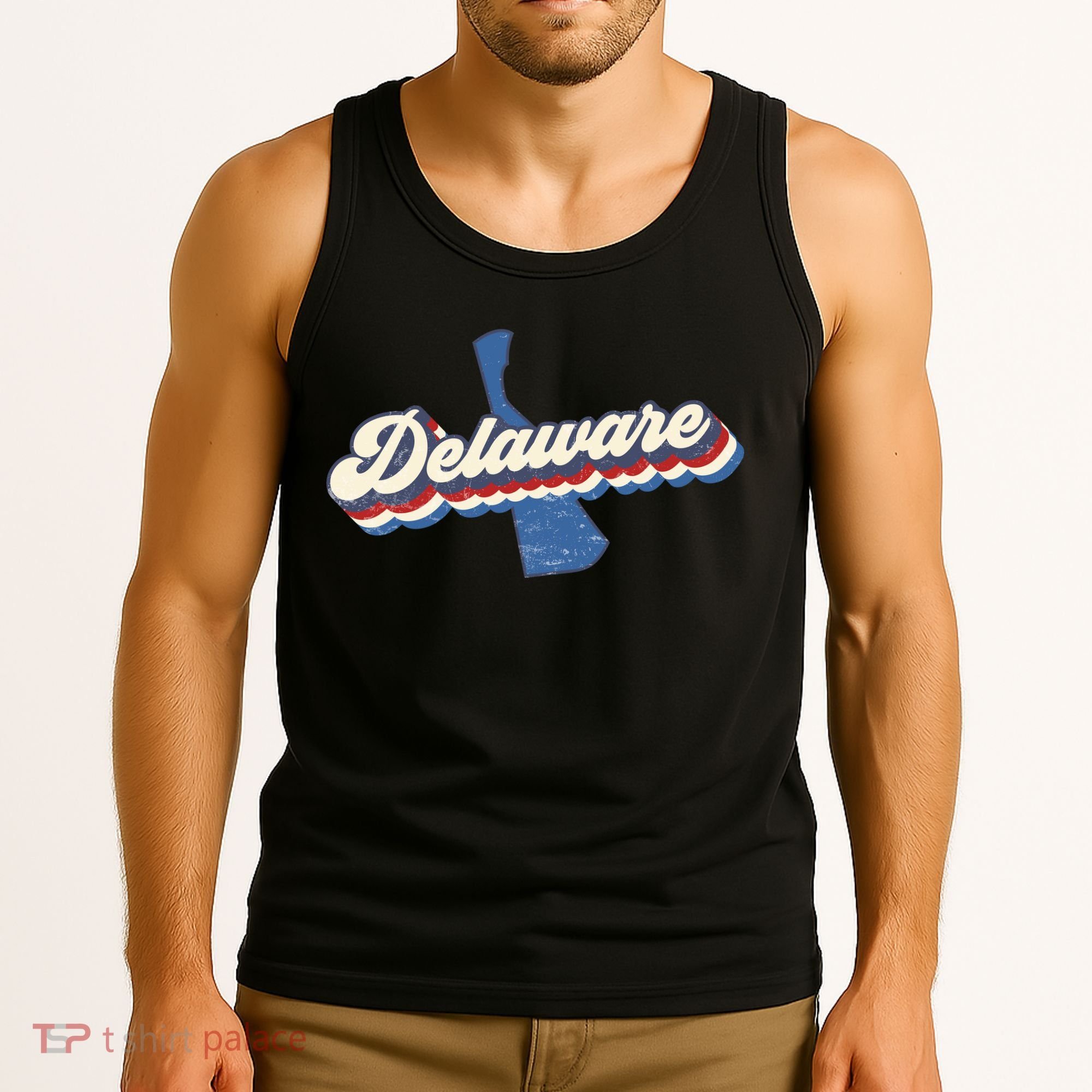 State Of Delaware Retro Logo Tank Top