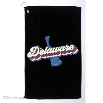 State Of Delaware Retro Logo Golf Towel
