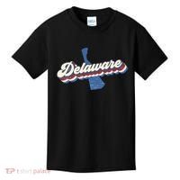 State Of Delaware Retro Logo Kids T-Shirt thumb 0