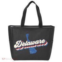 State Of Delaware Retro Logo Tote Bag thumb 0