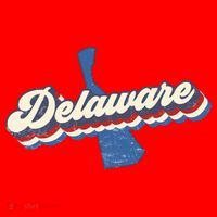 State Of Delaware Retro Logo Santa Hat thumb 1