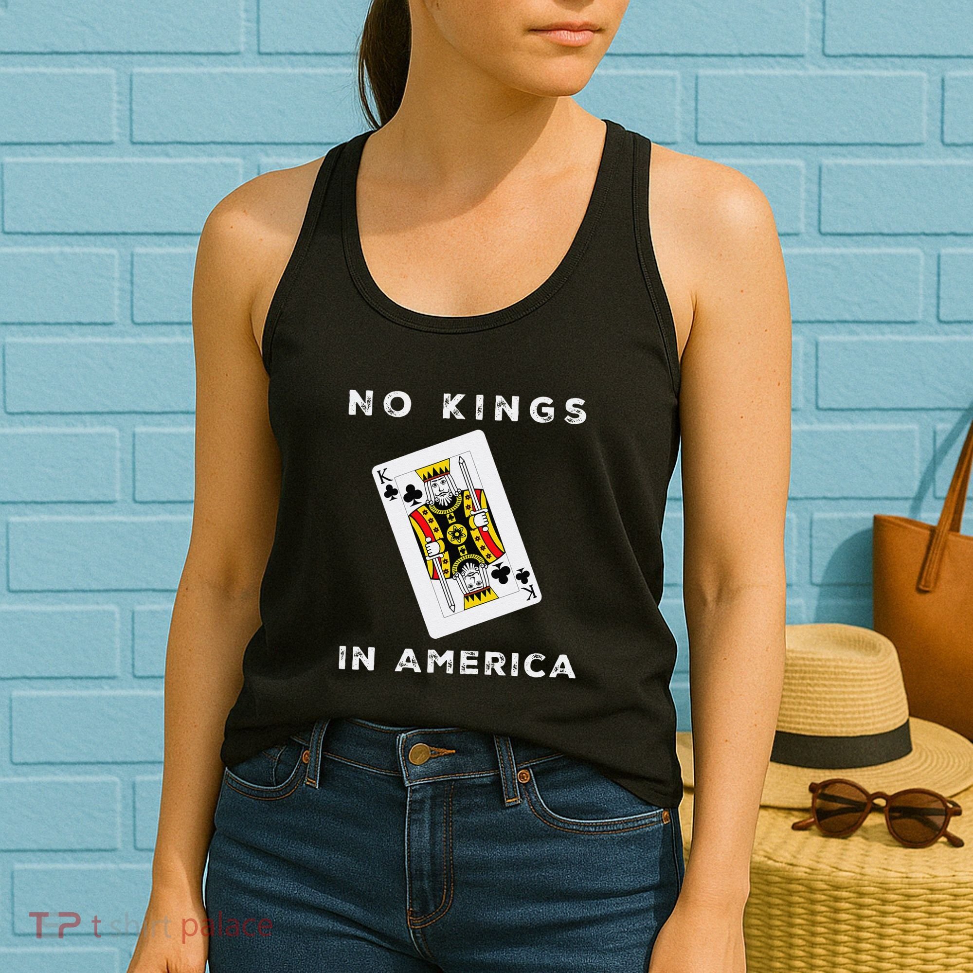 Save Our Democracy No Kings In America Statement Women's Tank Top
