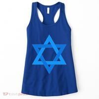 Star Of David Israel Flag Jewish Symbol Women's Tank Top thumb 0