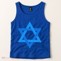 Star Of David Israel Flag Jewish Symbol Tank Top thumb 2