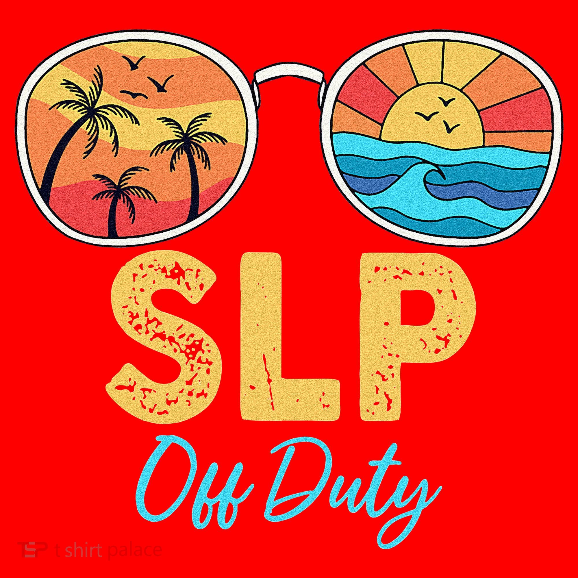 SLP Off Duty Sunglasses Happy Last Day Of School Summer Santa Hat