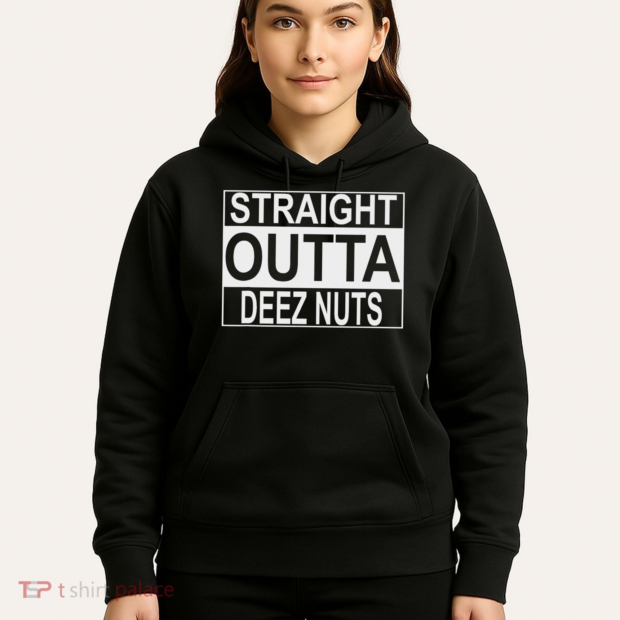 Straight Outta Deez Nuts Funny Meme Hoodie