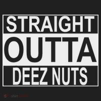 Straight Outta Deez Nuts Funny Meme Beanie thumb 2