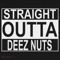 Straight Outta Deez Nuts Funny Meme Ornament thumb 1