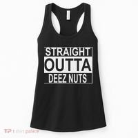 Straight Outta Deez Nuts Funny Meme Women's Tank Top thumb 0