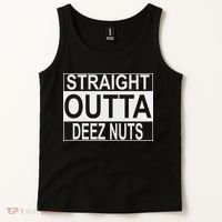 Straight Outta Deez Nuts Funny Meme Tank Top thumb 2