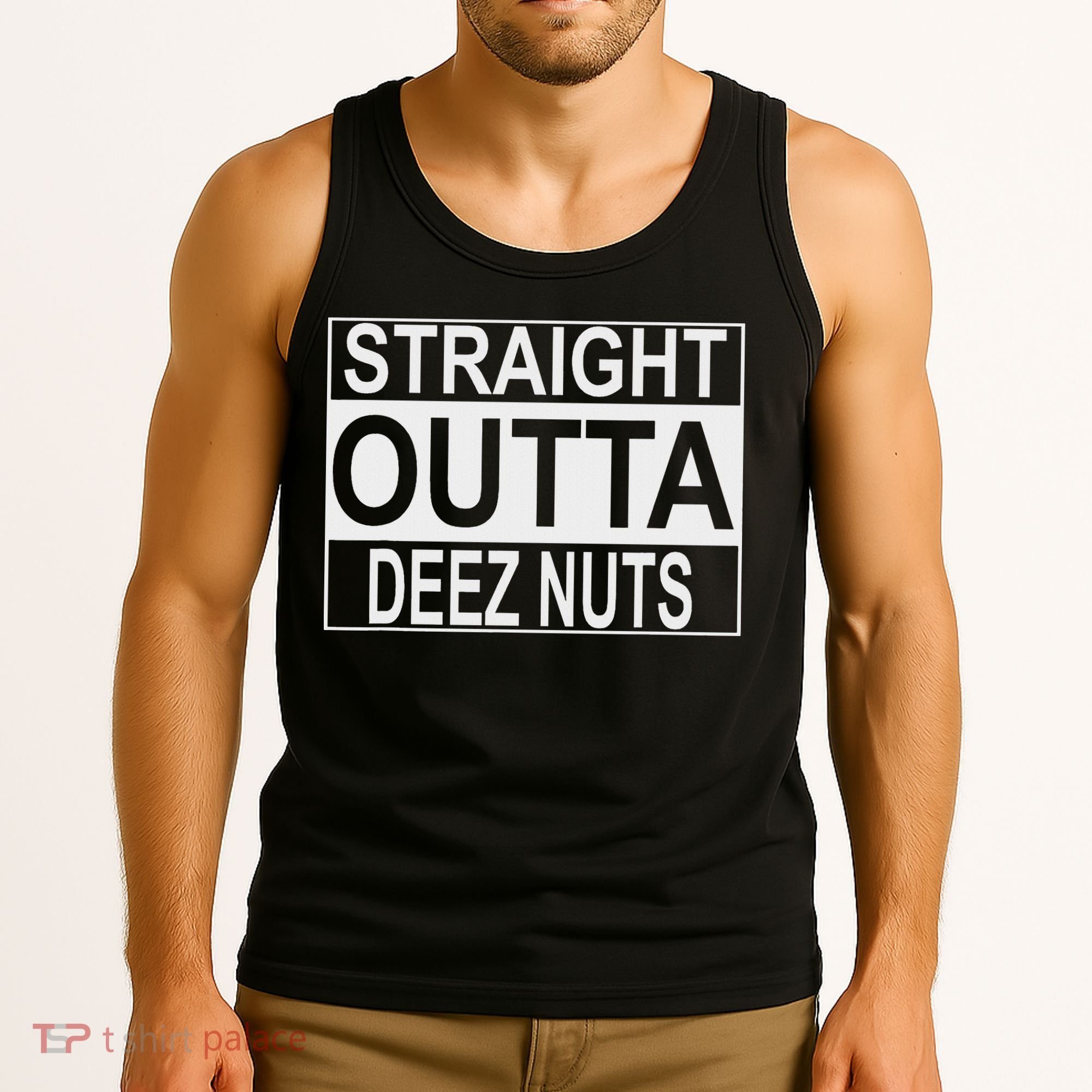 Straight Outta Deez Nuts Funny Meme Tank Top
