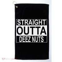 Straight Outta Deez Nuts Funny Meme Golf Towel thumb 0