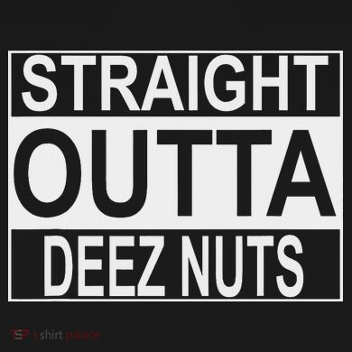Straight Outta Deez Nuts Funny Meme Women's V-Neck T-Shirt