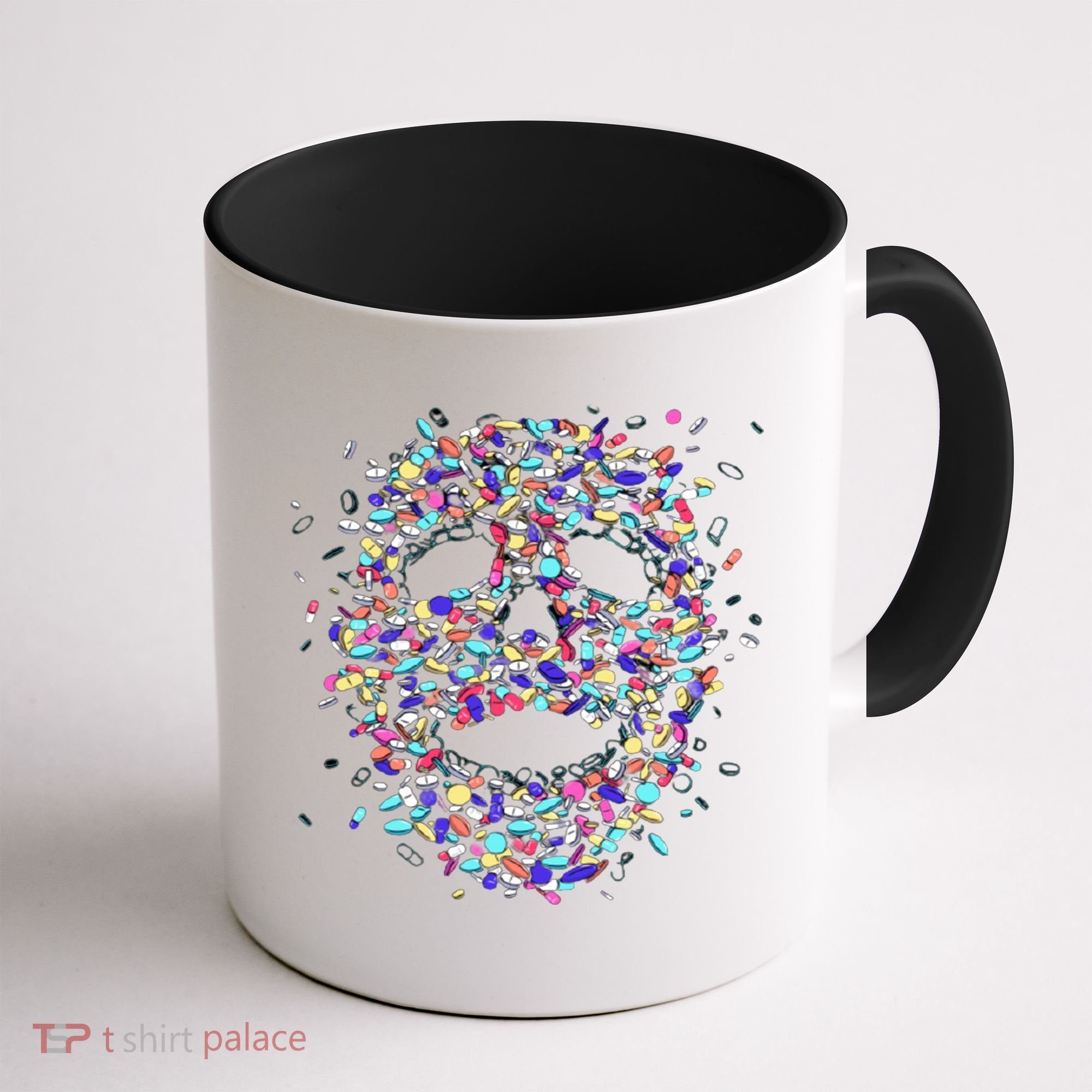 Skull On Drugs Coffee Mug