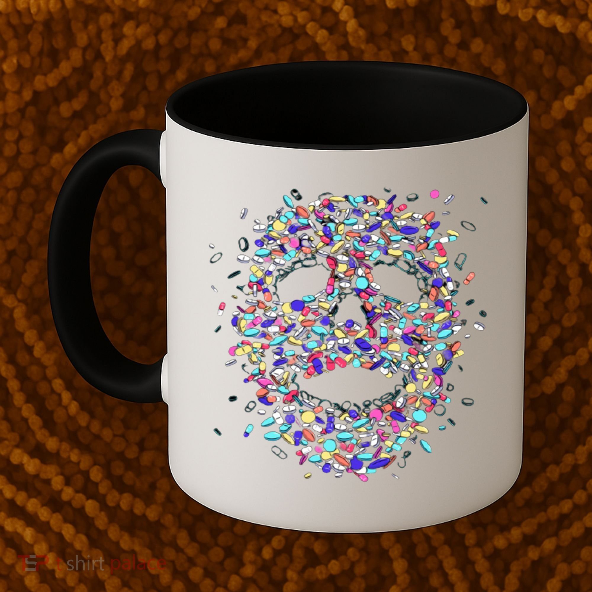 Skull On Drugs Coffee Mug