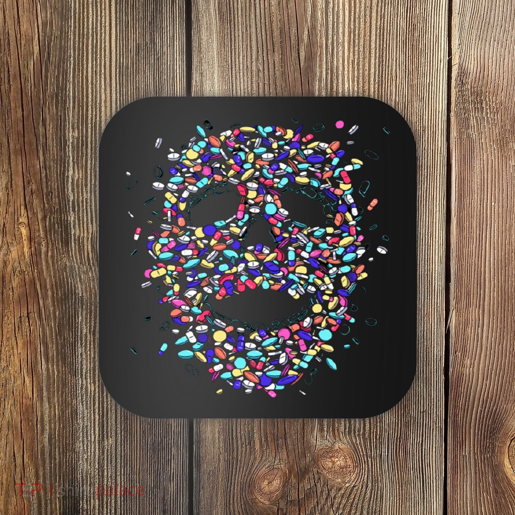 Skull On Drugs Coaster