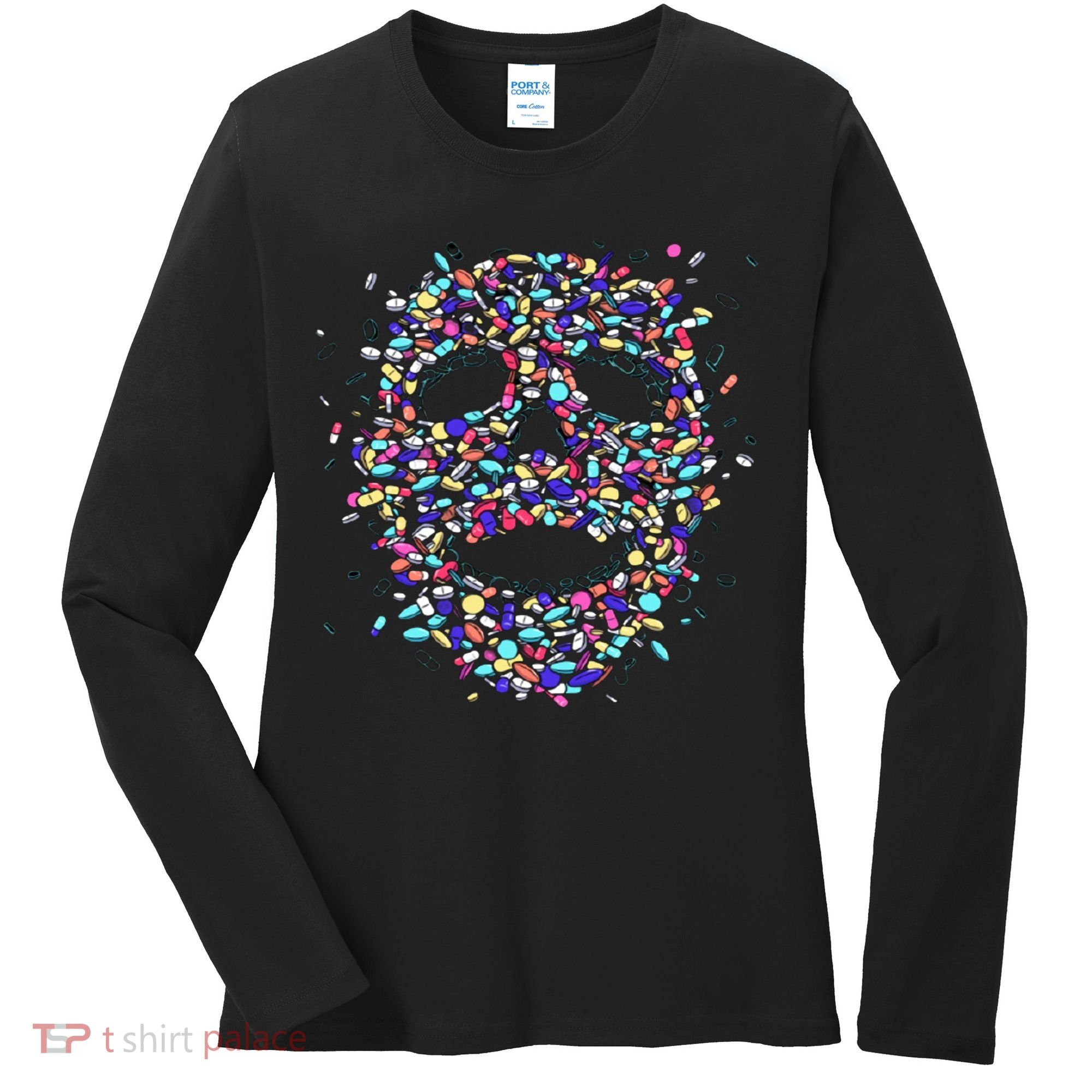 Skull On Drugs Women's Long Sleeve Shirt