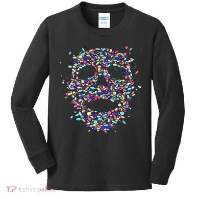 Skull On Drugs Kids Long Sleeve Shirt