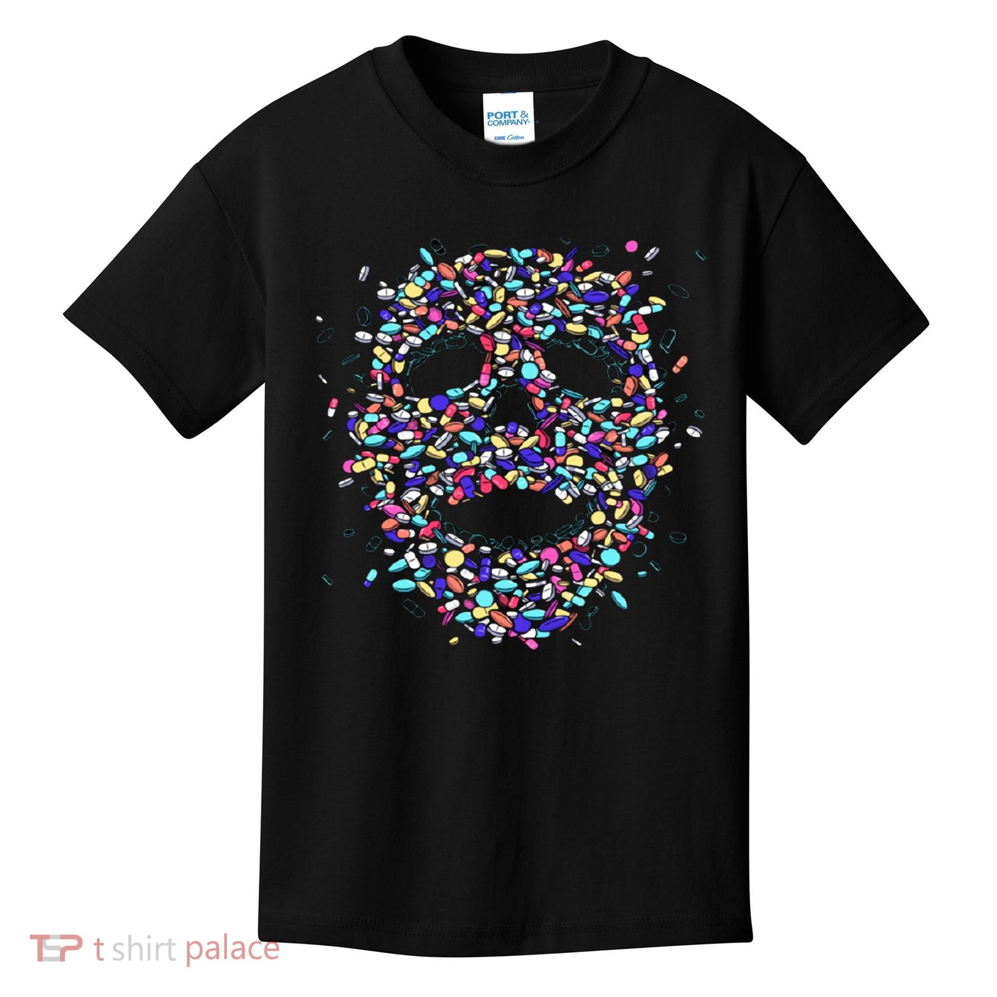 Skull On Drugs Kids T-Shirt