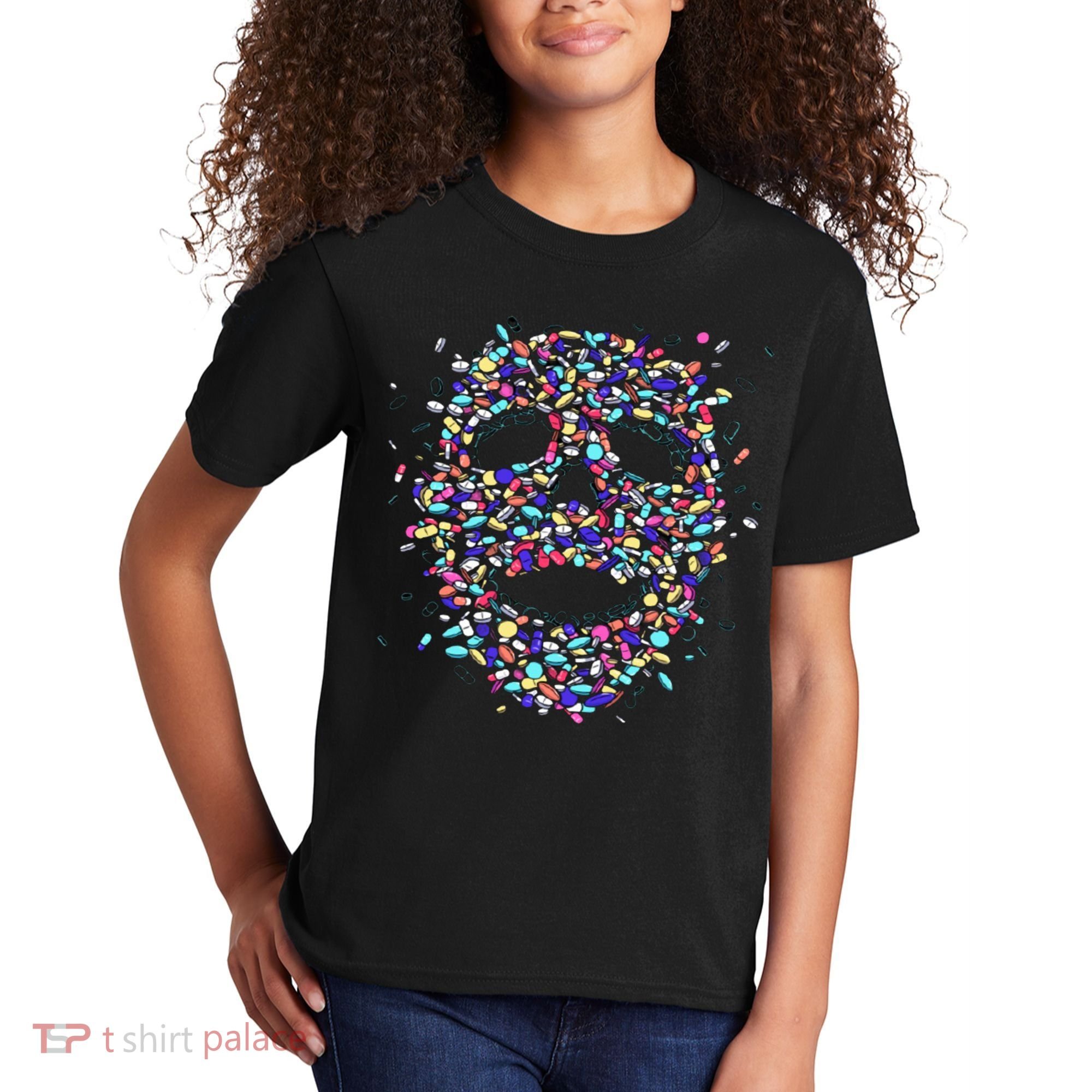 Skull On Drugs Kids T-Shirt