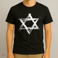 Star Of David Pride Israel Jewish Israeli Flag Brush Stroke T-Shirt thumb 3