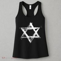 Star Of David Pride Israel Jewish Israeli Flag Brush Stroke Women's Tank Top thumb 3