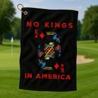 Save Our Democracy No Kings In America Statement Golf Towel thumb 1