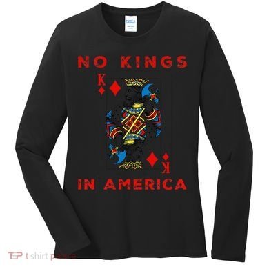 Save Our Democracy No Kings In America Statement Women's Long Sleeve Shirt