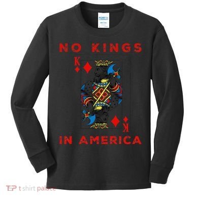 Save Our Democracy No Kings In America Statement Kids Long Sleeve Shirt