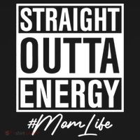 Straight Outta Energy Mom Life Cool Gift USA-Made Doggie Bandana thumb 2